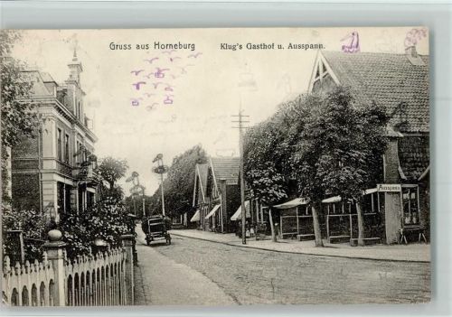 21640 W2152 Horneburg , Niederelbe 1913 - Klugs Gasthof - Bildseite bemalt AK