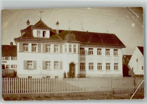 88416 W7955 Reinstetten 1916 Gebrauchsspuren Wohnhaus Privatfoto AK Ort lt. Stempel