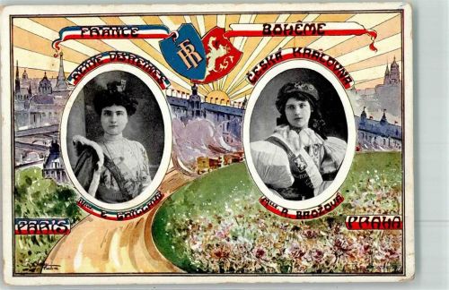 Prag 1910 Slavnost Kraloven Kvetin sign.