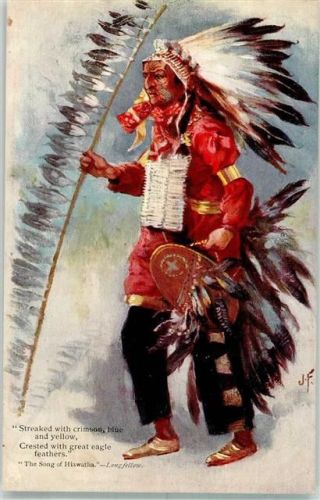 The Song of Hiawatha Raphael Tuck Serie 1360 sign J.F.