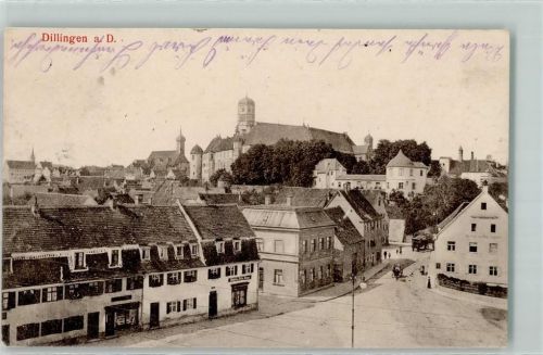 Dillingen 1916 Schloß Dillingen Pferdefuhrwerk