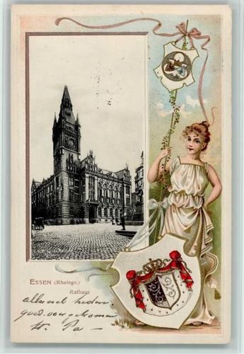 Essen 1902 Passepartout Rathaus