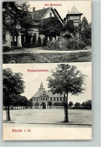 Bünde 1908 Am Brunnen Realgymnasium