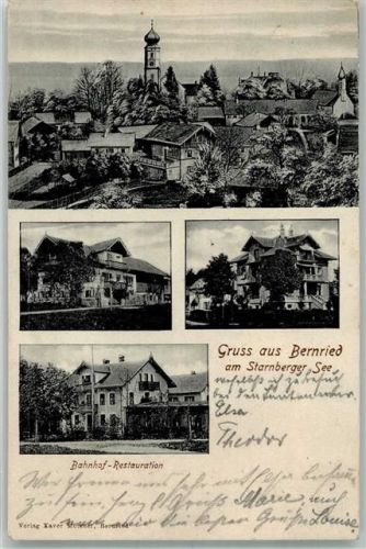 Bernried 1904 Bahnhof-Gasthaus