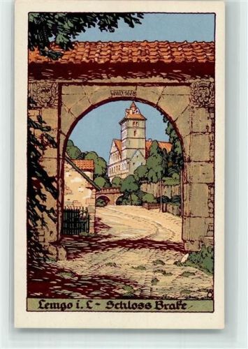 32657 W4920 Lemgo Künstlerkarte Schloß Brake Aquarell