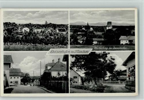 82041 W8024 Deisenhofen b München 1937 - Oberhaching , Straßenpartien AK