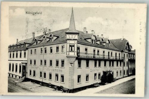 78126 W7744 Königsfeld im Schwarzwald Gebrauchsspuren Gasthaus der Brüdergemeinde