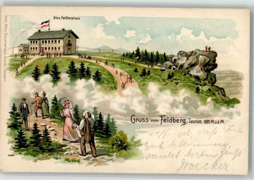 Feldberg 1906 Gasthaus Fahne Schwarz-Weiß-Rot