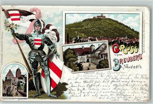 Neustadt 1906 Breuberg Rittersaal Hexenturm Bergfried Ritter Rüstung Wappen