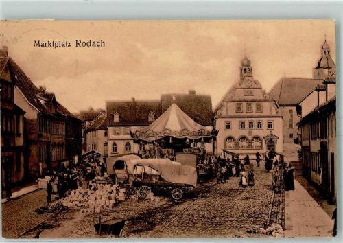 Rodach Marktplatz Marktszene