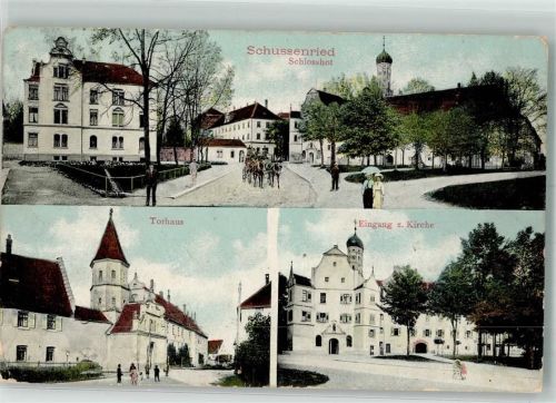 88427 W7953 Bad Schussenried 1908 - Schloss torhaus Kirche