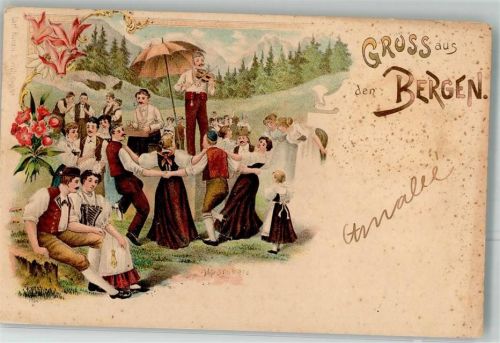 1903 Trachten Lithographie Verlag Künzli Nr. 9