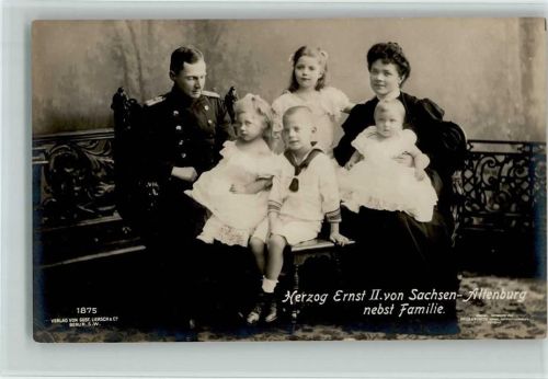 Verlag Liersch Nr. 1875 - Herzog Ernst II von Sachsen-Altenburg nebst Familie ,gute Erhaltung AK