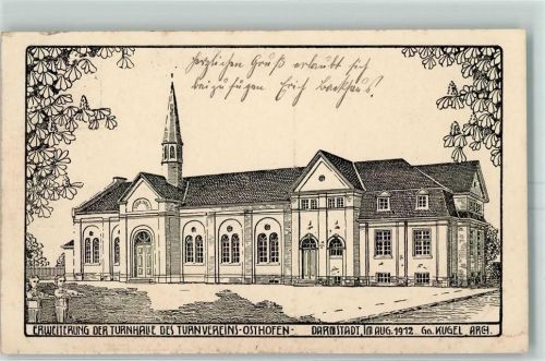 67574 W6522 Osthofen , Rheinhess - Erweiterung der Turnhalle