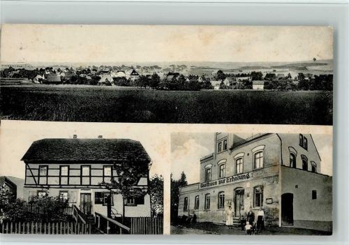 Reichenbach 1939 Gasthaus zur Erholung, Familie steht vor dem Haus , Schramm Kolonialwaren AK