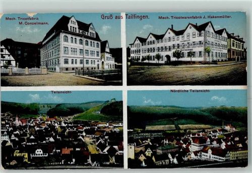 Tailfingen Mech. Trikotfabrik M. Conzelmann Mech. Trikotfabrik J. Hakenmüller