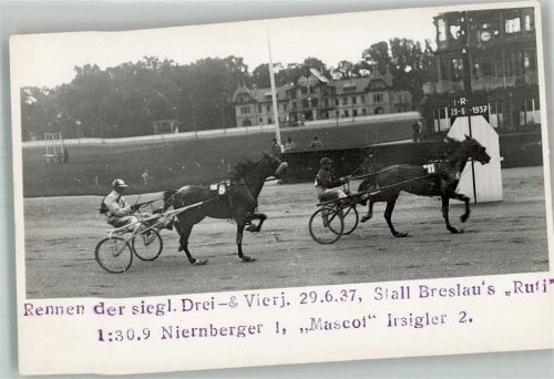 Wien 1937 Rennen der siegl. Drei + Vierj. 29.6.1937 Stall Breslau