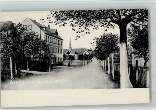 Großbothen Gasthaus u. Strassenansicht 1925 AK Gute Erhaltung