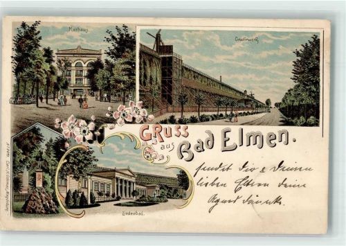 Bad Salzelmen 1903 Lindenbad Gradirwerk Kurhaus Denkmal