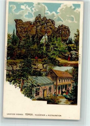 Lausitzer Gebirge - Restaurant , Felsenthor, Serie 5 Nr. 4 Verlag Schwenke, sehr gute Erhaltung AK