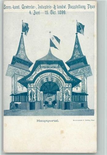 Thun Bern Gewerbeausstellung Landwirtschaftsausstellung 1899 Architektur