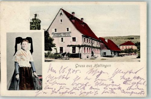 79576 W7858 Haltingen 1905 - Gasthaus Zum Hirsch Tracht
