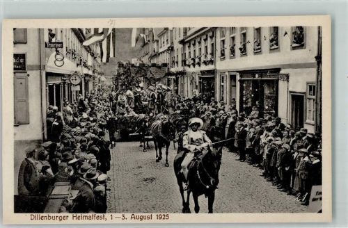 Dillenburg Dillenburger Heimatfest 01. - 03. August 1925 Festzug Festwagen Empfang der Niederländischen Gesandtschaft unter der Wilhelmslinde Bäcker-Innung 14. April 1568
