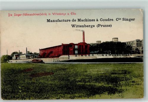 O2900 Wittenberge , Prignitz Singer Fabrik Industrie AK Nähmaschine
