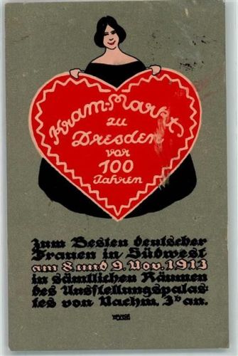 Dresden Kram-Markt vor 100 Jahren veranstaltet vom Frauenbund der Deutschen Kolonialgesellschaft 08. und 09. November 1913