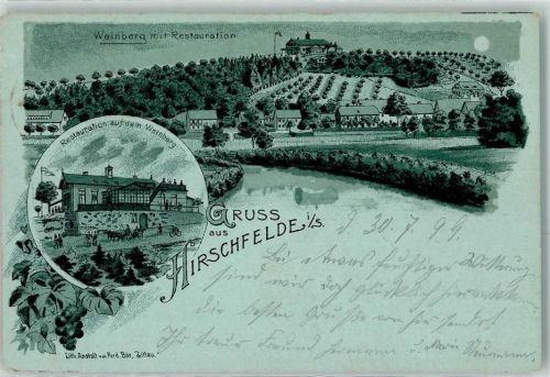 Hirschfelde 1899 Weinberg mit Gasthaus
