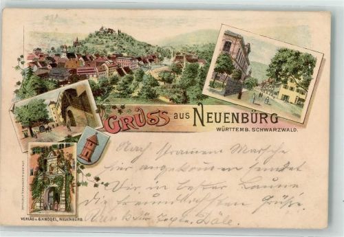 Neuenbürg 1896 Wappen Schloss