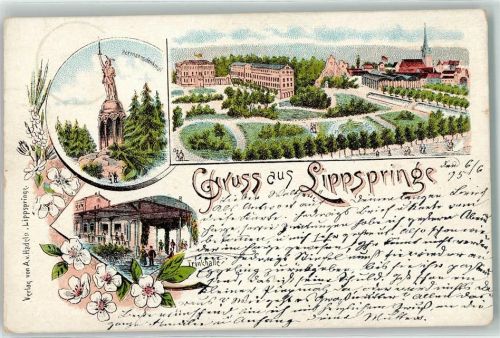 Bad Lippspringe 1895 Hermannsdenkmal Trinkhalle