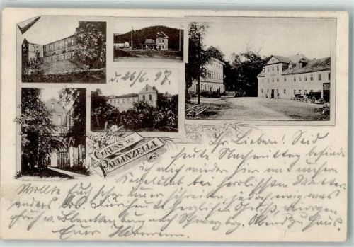 Paulinzella 1897 Bahnpoststempel Arnstadt-