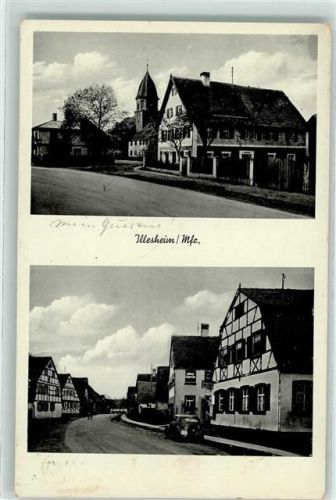 91471 W8531 Illesheim - Fachwerkhäuser Pfarrkirche St. Maria und Wendel