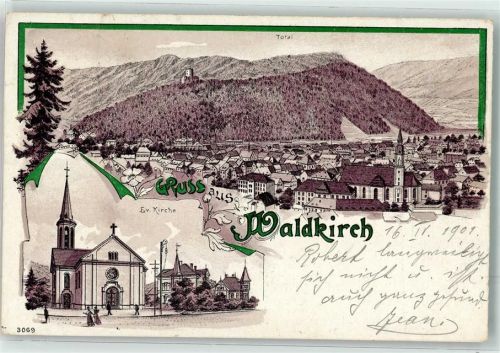 Waldkirch 1901 Ev. Kirche