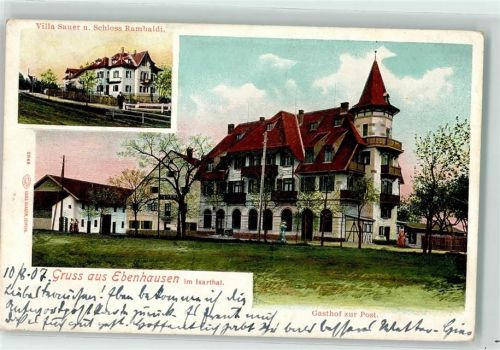 82067 W8026 Ebenhausen , Isartal 1907 - Villa Sauer Schloß Rambaldi