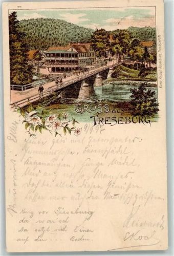 Treseburg 1897 Hotel Forelle Bodebrücke