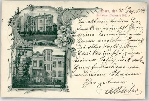 45127 W4300 Essen , Ruhr 1902 - Kettwiger Chaussee 105