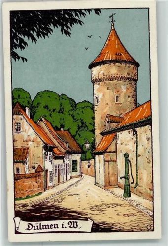 Dülmen Stadtmauerturm Pump-Brunnen