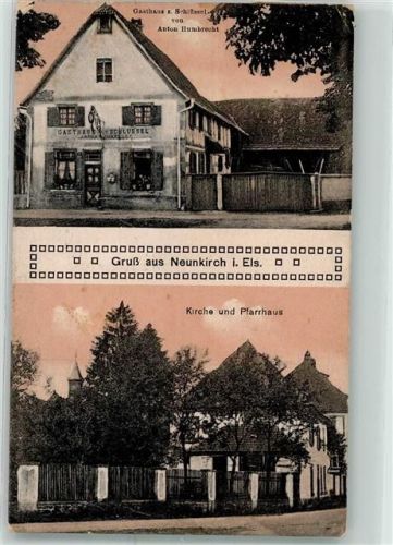 Friesenheim Kirche u. Pfarrhaus Gasthaus z. Schlüssel Neunkirch