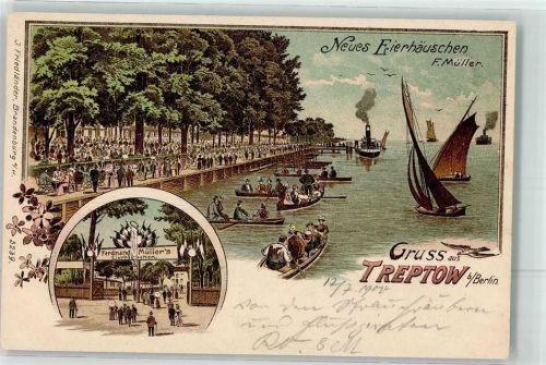 Treptow Gasthaus Neues Eierhäuschen Ruder- und Segelboote