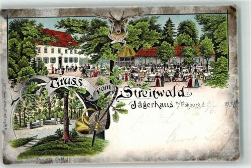 Frohburg 1900 Gasthaus Jägerhaus Gartenwirtschaft Degen Posthorn Altes Schloß Hirsch