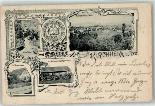 Kirchheim 1900 Zipfelbach Evangel. Vereinshaus Im Garten des Jüngling Veriens
