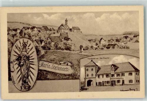 Maria Steinbach Gnadenbild Madonna Kapelle Handlung Joh. Heutle signiert