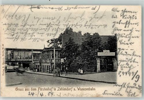 10115 W1000 Zehlendorf 1904 - Gasthaus Fürstenhof a. Wannseebahn