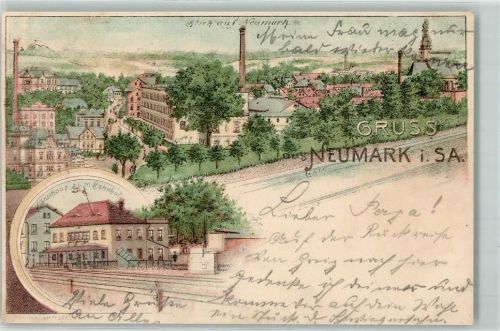 Neumark 1899 Gasthaus Zum Bahnhof