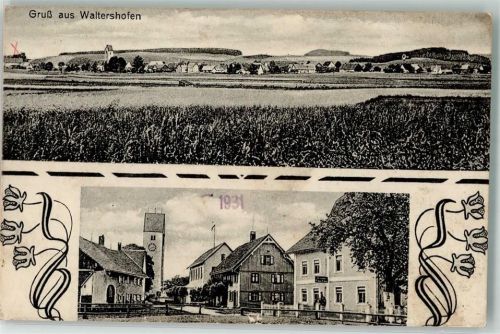 Waltershofen Dorfstraße Kirchturm