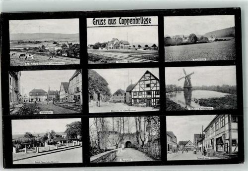 31863 W3256 Coppenbrügge - Dr. Netter`s Sanatorium Lindenbrunn Bahnhof WindmühleKellerplatz Oststraße m. Oberförsterei Burgruine Ernst Feuerhake Brunnen Kühe
