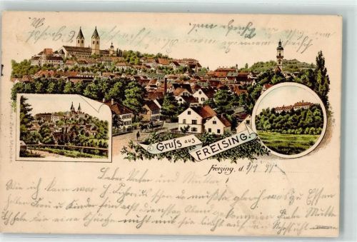 85354 W8050 Freising , Oberbay 1899 Lithographie