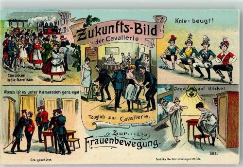 Zukunfts-Bild der Kavallerie Einrücken Garnison Musterung